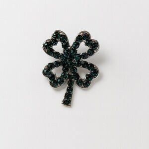 ⚜️ Clovér Elegant Brooch With Green Crystals🍀❤️‍🔥